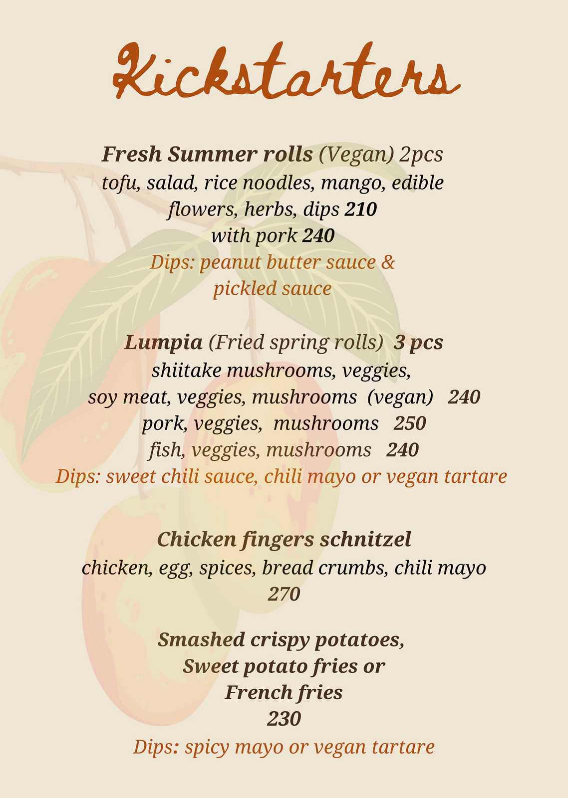 Hayahay Menu Page 2